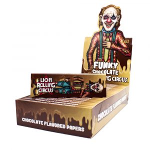 Papelillo 1 1/4 con sabor Funky Chocolate - Lion Rolling Circus