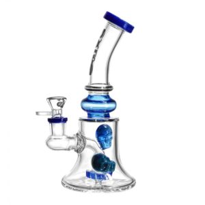 Bong Doble Calavera Azul 22cm - Calvo